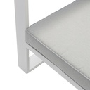 Sofa 3 plazas  Niland aluminio blanco y cojineria gris claro