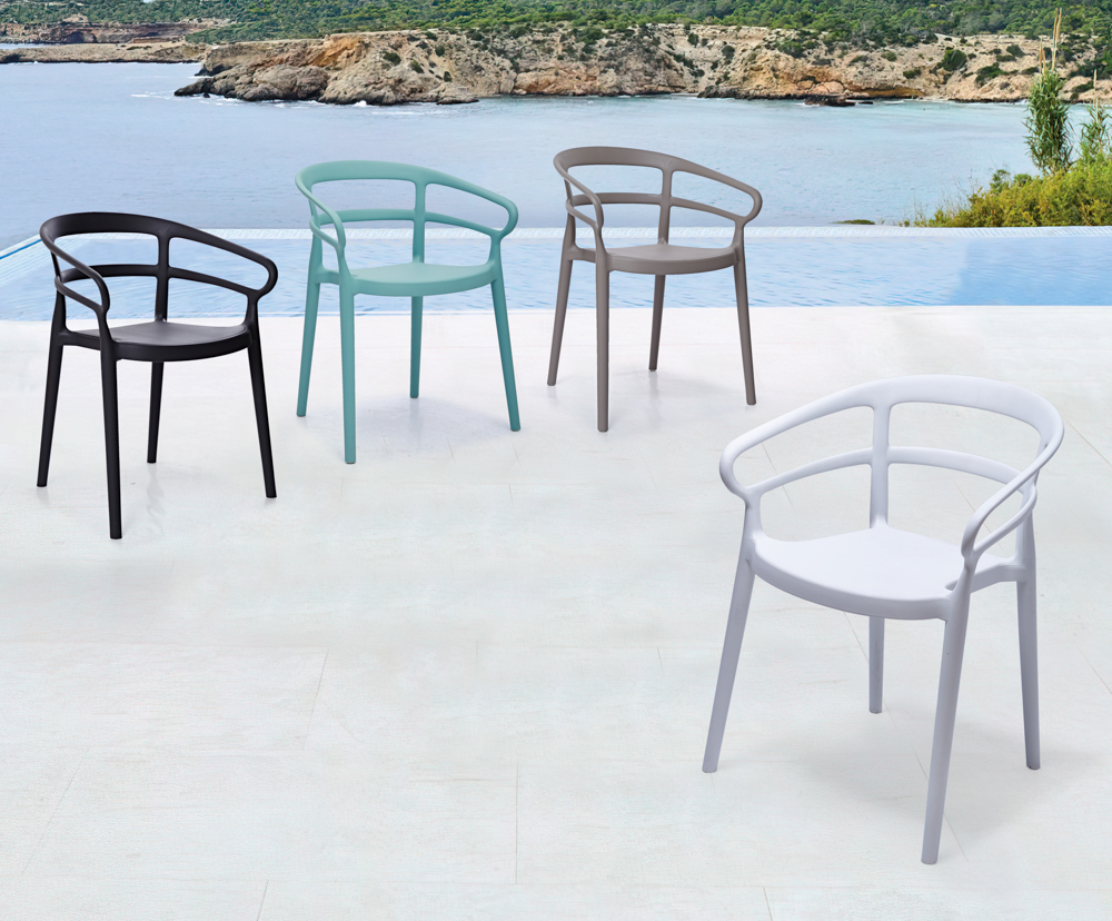 Silla con brazos Surf aguamarina