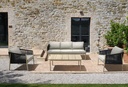 Sillon de  comedor Sunset aluminio ef.madera y cuerda antracita
