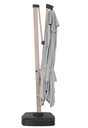 Sombrilla Mitras 350x350 cm pie lateral con base rellenable de  150Kgs.