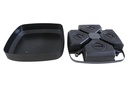 Sombrilla Mitras 350x350 cm pie lateral con base rellenable de  150Kgs.