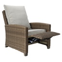 Butaca Relax Brent aluminio y rattan sintetico