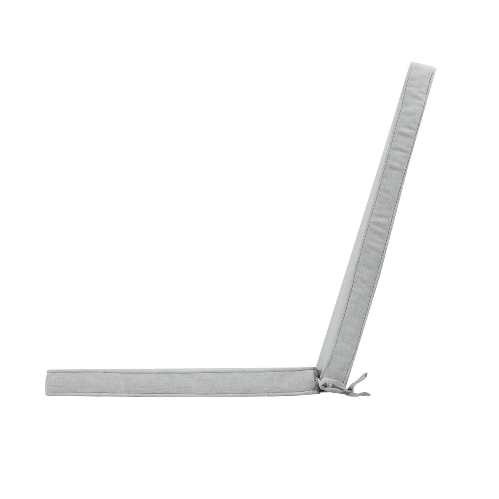 Cojin de asiento y respaldo alto 50x115x5cm color gris claro