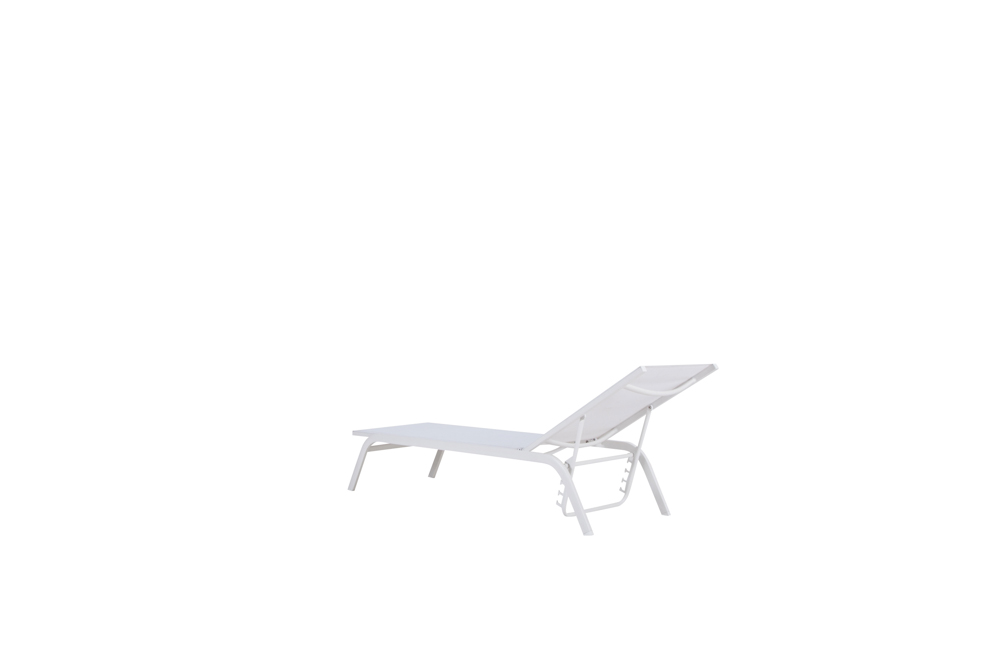 Tumbona Galt aluminio blanco y textilene blanco
