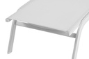 Tumbona Galt aluminio blanco y textilene blanco