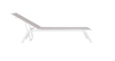 Tumbona Galt aluminio blanco y textilene taupe