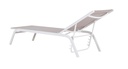 Tumbona Galt aluminio blanco y textilene taupe