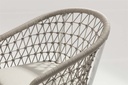 Silla de comedor Nelayan aluminio blanco cuerda Greige
