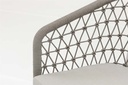 Silla de comedor Nelayan aluminio blanco cuerda Greige
