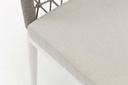 Silla de comedor Nelayan aluminio blanco cuerda Greige