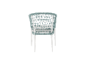 Silla de comedor Nelayan aluminio blanco cuerda Aqua