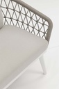 sillon 1 plaza Nelayan aluminio blanco cuerda Greige