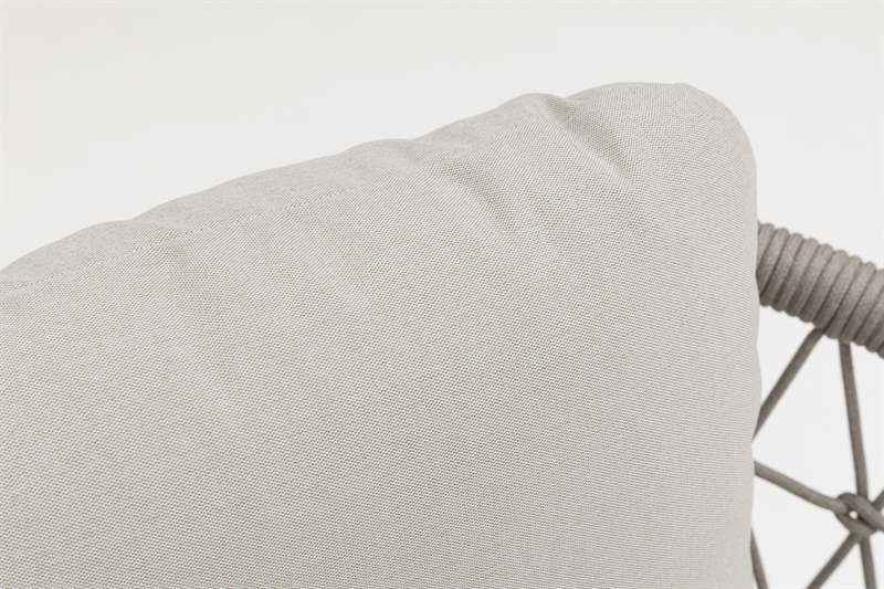 sillon 1 plaza Nelayan aluminio blanco cuerda Greige
