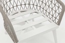 sillon 1 plaza Nelayan aluminio blanco cuerda Greige