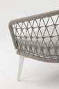sillon 1 plaza Nelayan aluminio blanco cuerda Greige