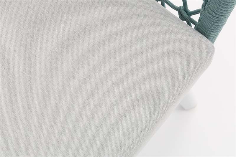 sillon 1 plaza Nelayan aluminio blanco cuerda Aqua
