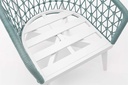 sillon 1 plaza Nelayan aluminio blanco cuerda Aqua