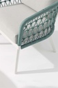 sillon 1 plaza Nelayan aluminio blanco cuerda Aqua