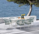 sillon 1 plaza Nelayan aluminio blanco cuerda Aqua