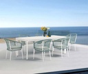 sillon 1 plaza Nelayan aluminio blanco cuerda Aqua