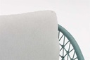 Sofa 3 plazas Nelayan aluminio blanco cuerda Aqua