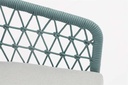 Sofa 3 plazas Nelayan aluminio blanco cuerda Aqua