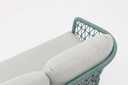 Sofa 3 plazas Nelayan aluminio blanco cuerda Aqua