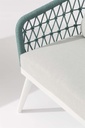 Sofa 3 plazas Nelayan aluminio blanco cuerda Aqua