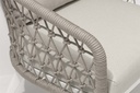 Sofa 3 plazas Nelayan aluminio blanco cuerda Greige