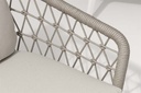 Sofa 3 plazas Nelayan aluminio blanco cuerda Greige