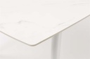 Mesa de comedor Nelayan 180x90 alu blanco top sint. Blanco