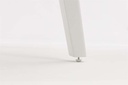 Mesa de comedor Nelayan 180x90 alu blanco top sint. Blanco