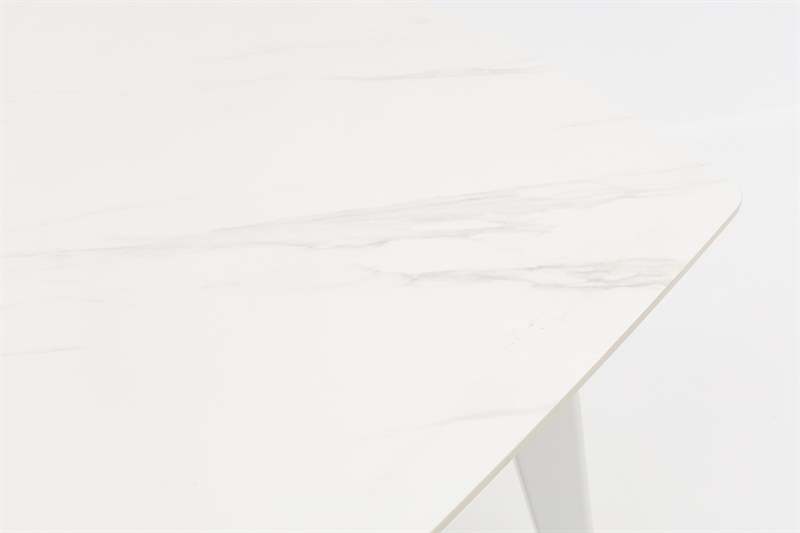 Mesa de comedor Nelayan 180x90 alu blanco top sint. Blanco