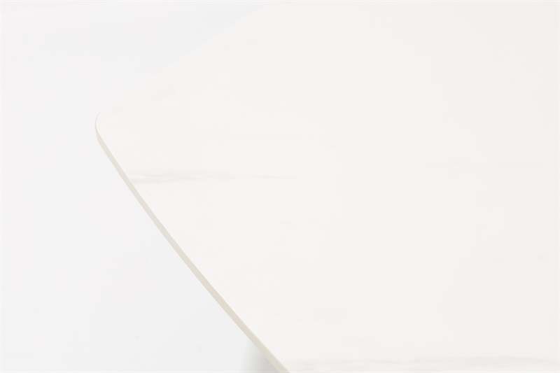 Mesa de comedor Nelayan 180x90 alu blanco top sint. Blanco