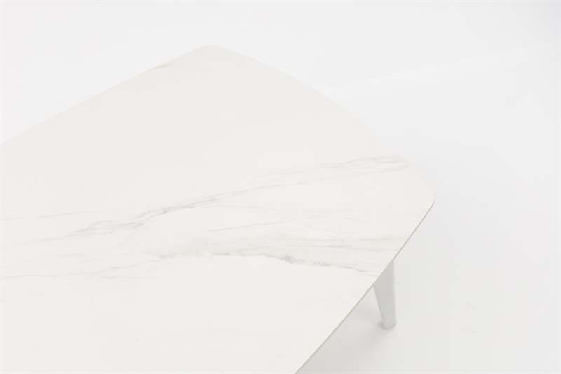 Mesa de centro Nelayan 120x70  alu blanco top sint. Blanco