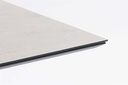 Mesa elevable Isabela 140x75x50/74  aluminio blanco con cristal ceramico gris claro