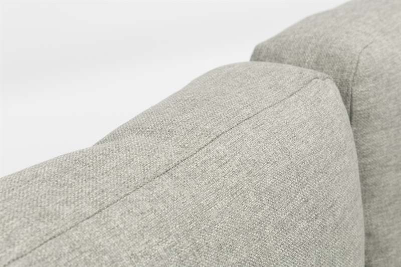 Sofa 2 plazas Silai aluminio blanco textil gris medio