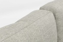 Sofa 2 plazas Silai aluminio blanco textil gris medio