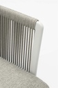 Sofa 2 plazas Silai aluminio blanco textil gris medio