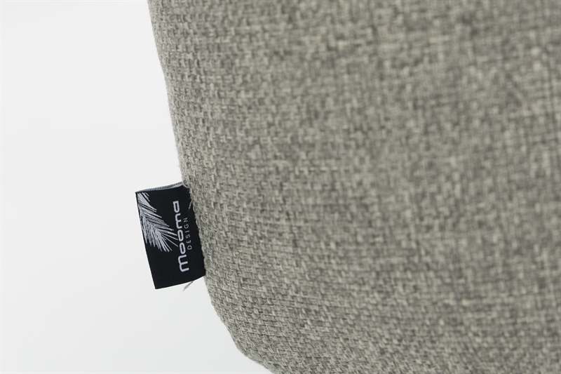 Sofa 3 plazas Silai aluminio blanco textil gris medio