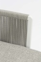 Sofa 3 plazas Silai aluminio blanco textil gris medio