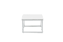Set mesas axiliares Silai aluminio blanco con encimera ceramica beige.