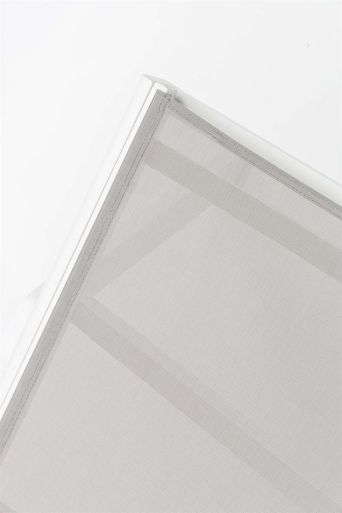 Tumbona Alameda aluminio blanco y textilene gris claro
