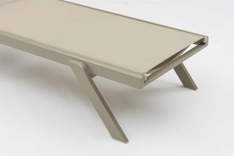 Tumbona Alameda aluminio taupe y textilene taupe