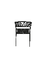 SILLA CON BRAZOS APPELTON ALUMINIO NEGRO  Y TRENZADO NEGRO