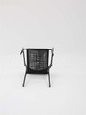 SILLA CON BRAZOS APPELTON ALUMINIO NEGRO  Y TRENZADO NEGRO
