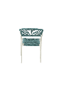 SILLA CON BRAZOS APPELTON ALUMINIO BLANCO  Y TRENZADO AQUA