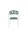 SILLA CON BRAZOS APPELTON ALUMINIO BLANCO  Y TRENZADO AQUA