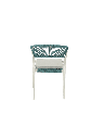 SILLA CON BRAZOS APPELTON ALUMINIO BLANCO  Y TRENZADO AQUA