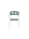 SILLA CON BRAZOS APPELTON ALUMINIO BLANCO  Y TRENZADO AQUA